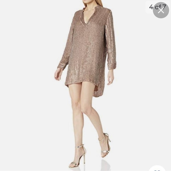 Show Me Your Mumu Tan Roscoe Sequin & Beaded Dress - Picture 3 of 11